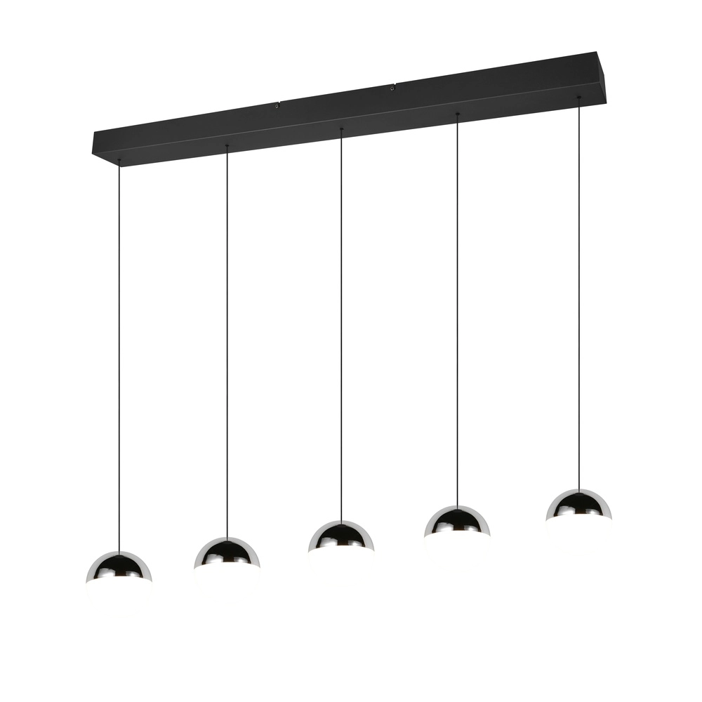 5-lichts hanglamp Senta chroom Trio 4017807685855