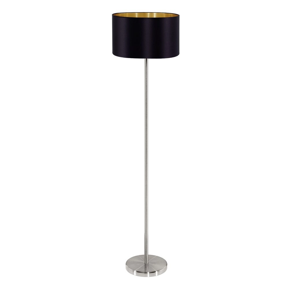 Vloerlamp Maserlo 38cm metaalgrijs zwart met goud