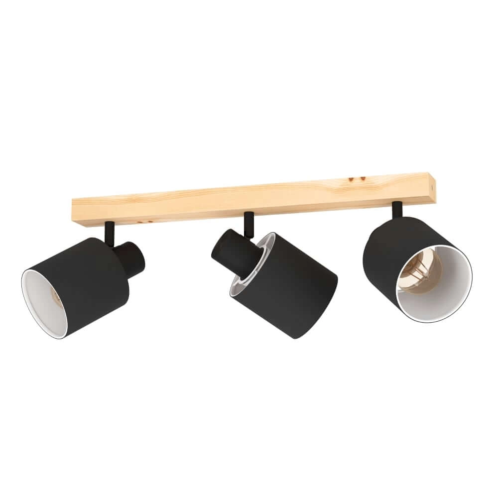 Houten plafondlamp Batallas