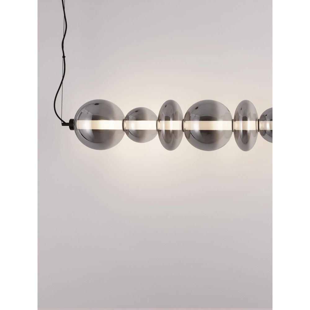 Hanglamp Bally smoke glas horizontaal Lyora 5212017449184