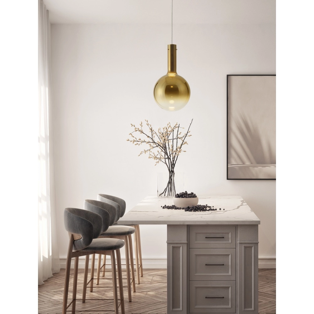 Hanglamp Nostos champagne glas Lyora 5212017449023