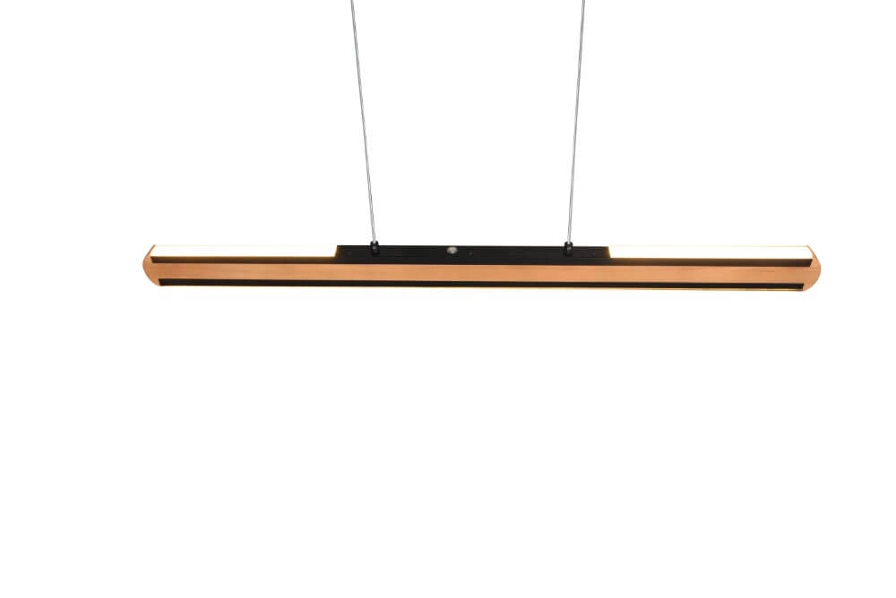 Hanglamp Deacon houtbruin met zwart Trio 4017807505474