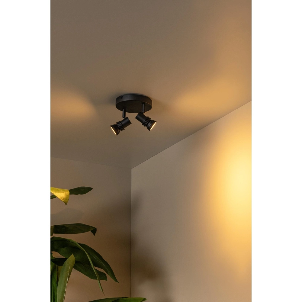 Plafondspot Kianti 2-lichts zwart Lucide 5411212530868