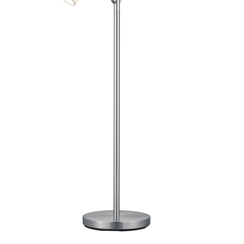 Leeslamp Hotel 2-lichts metaalgrijs met witte kap Trio 4017807433654