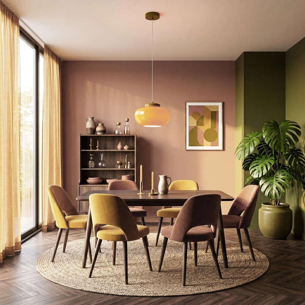 Design hanglamp Berardelli oranje met groen Ø 30cm Eglo 9008606404964