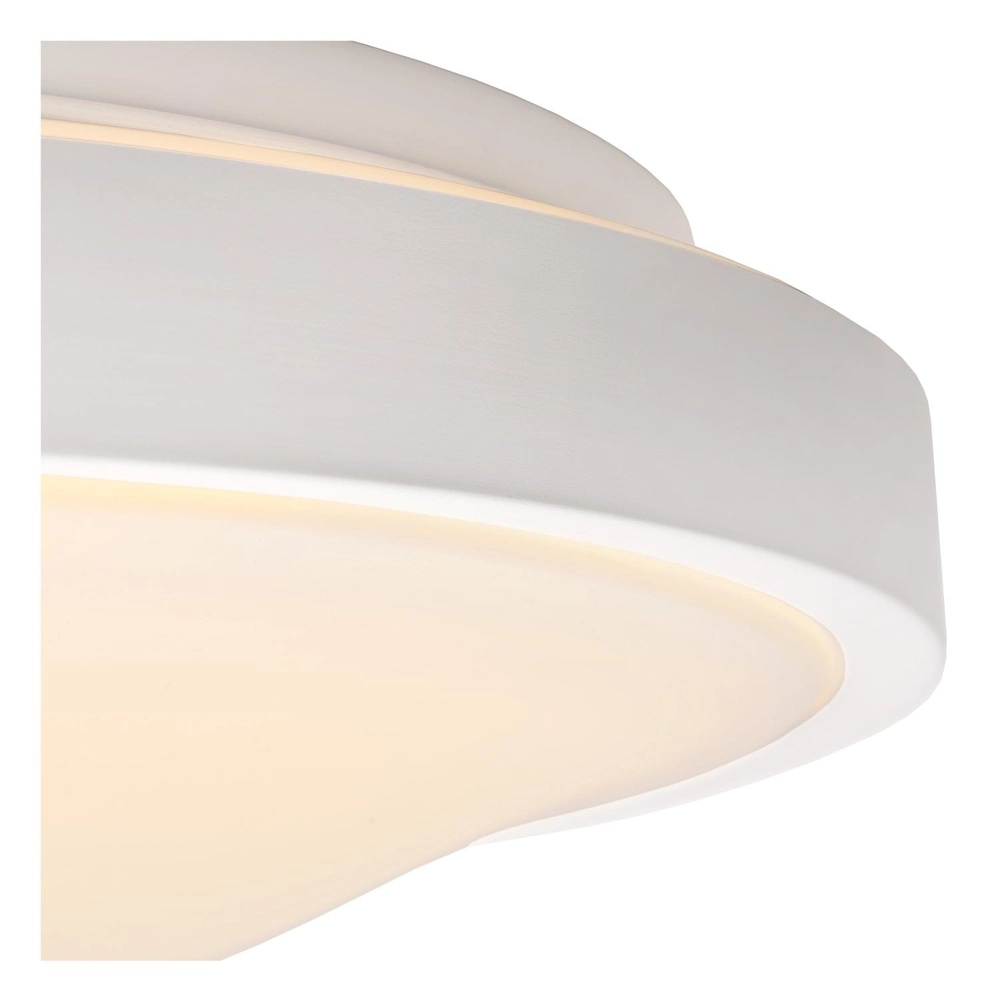 Witte plafonniere Dasher Ø 34,8cm IP44 voor badkamer Lucide 5411212792105