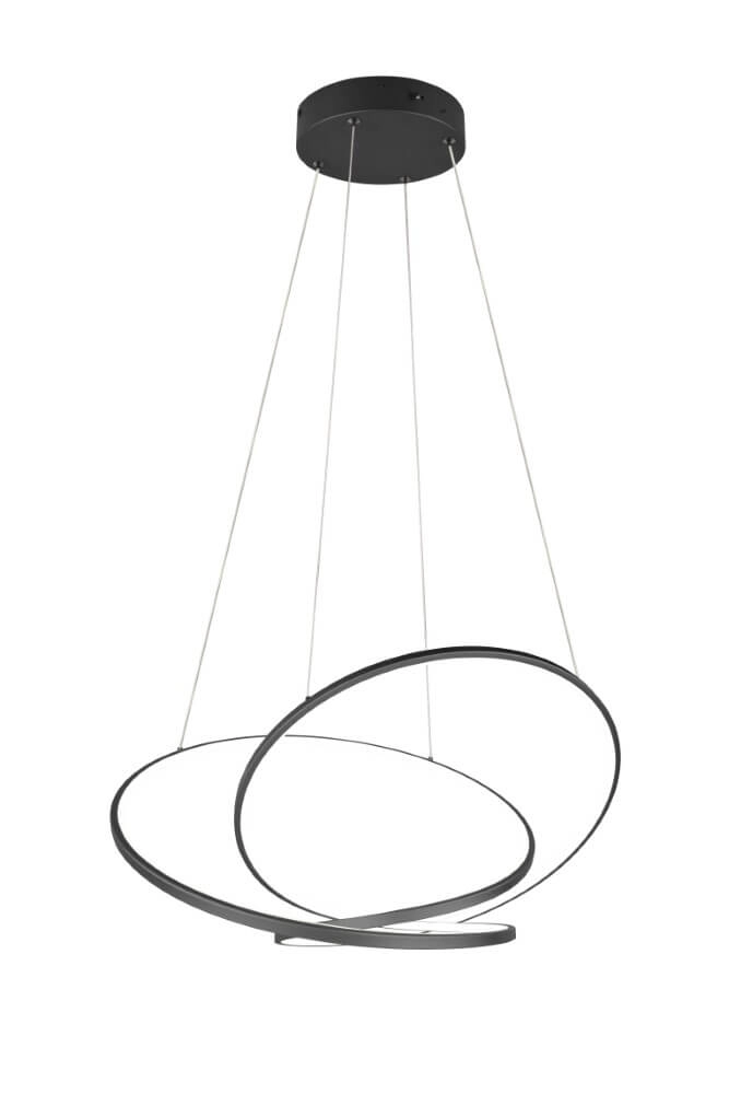 Vide hanglamp Darvin zwart - 75cm Trio 4017807616057