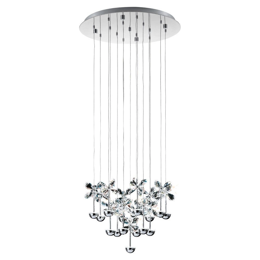 Design hanglamp Pianopoli 15-lichts 50cm grijs