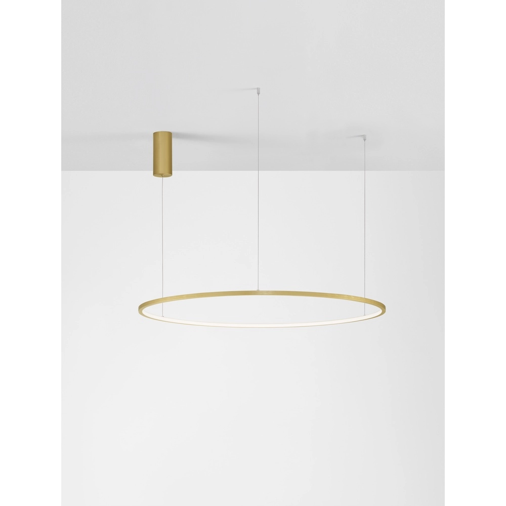 Ronde hanglamp Tarquin goud Ø 100cm