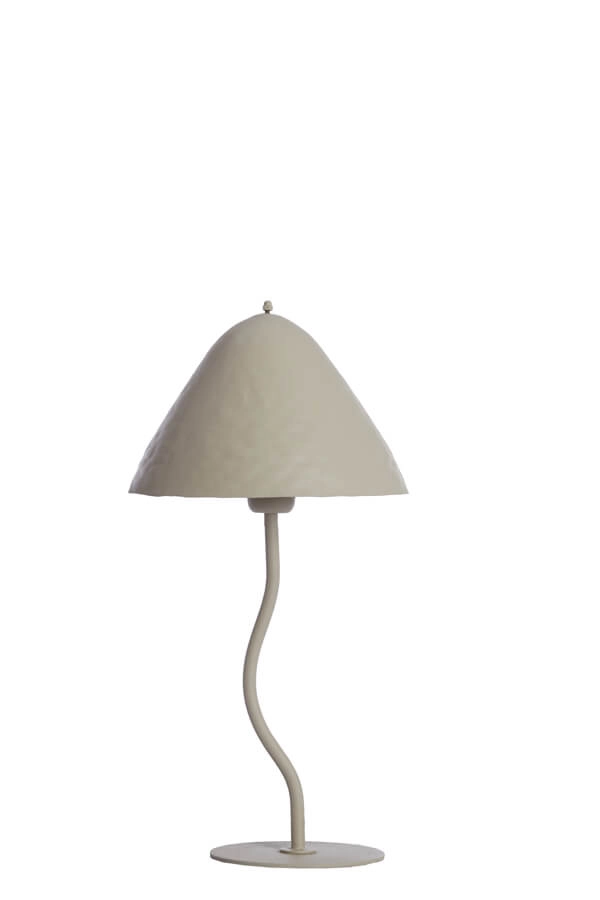 Tafellamp Elimo Ø 25cm x 50cm crème Light & Living 8717807705169