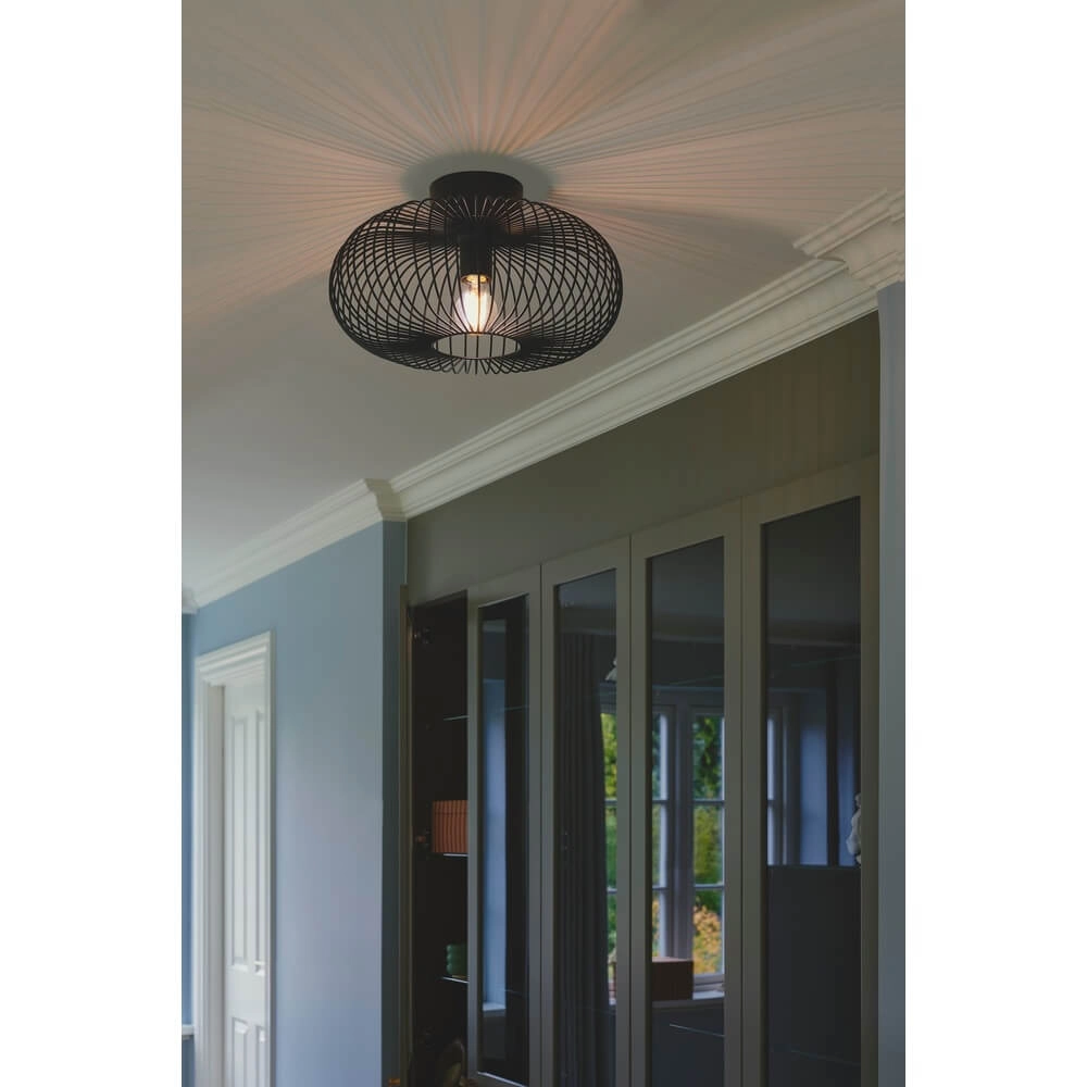 Spijltjes plafondlamp Beroni zwart Ø 40cm Nordlux 5704924018473