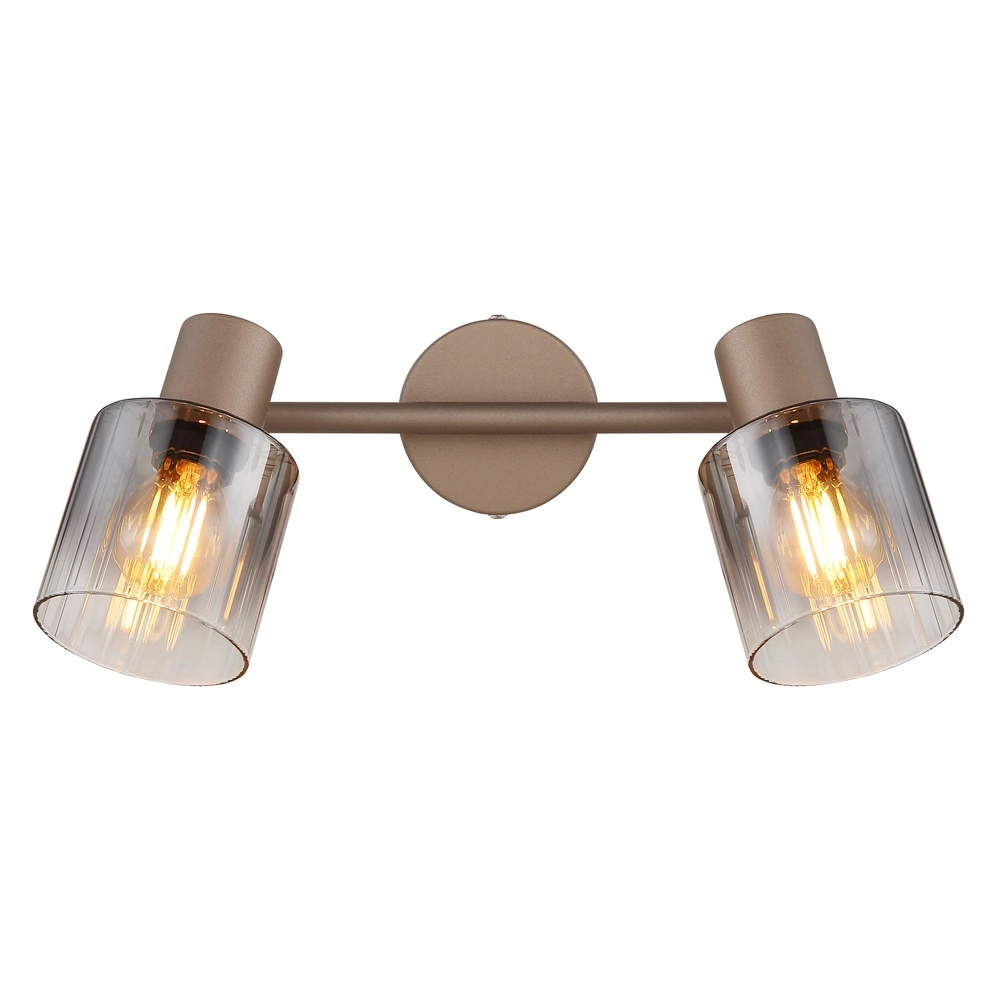 Plafondlamp Walton 2-lichts koffie bruin Globo 9007371592173