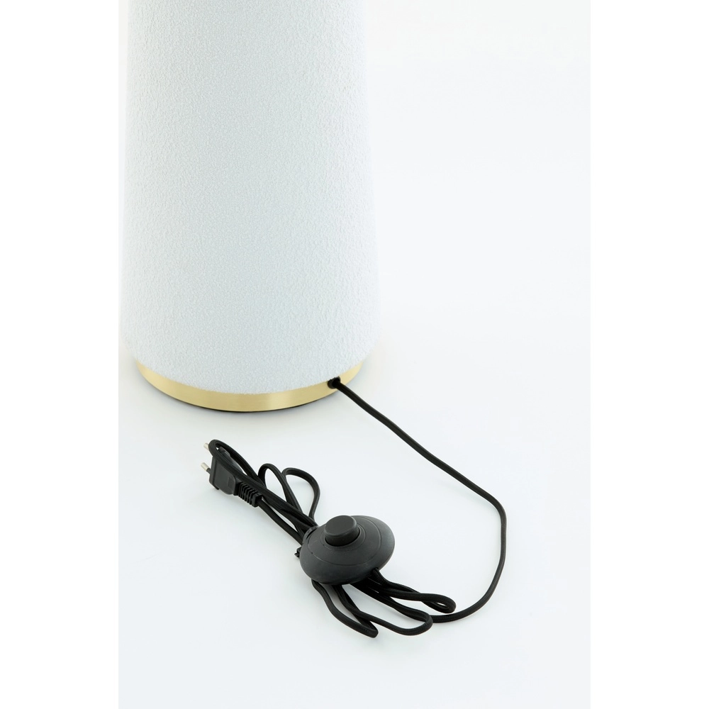 Vloerlamp Devia Ø 50cm - bouclé - beige Light & Living 8717807759513