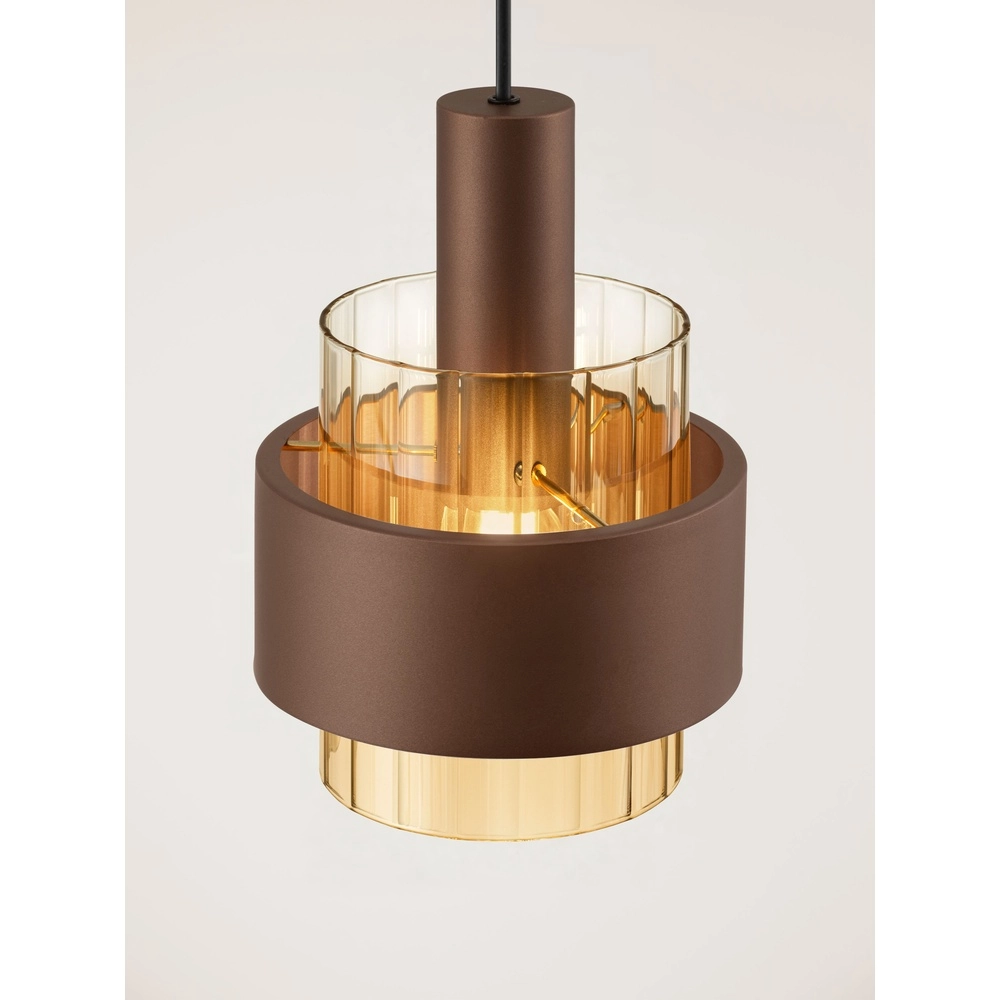 Moderne hanglamp Serena koffie bruin Ø 18,5cm Lyora 5212063501133
