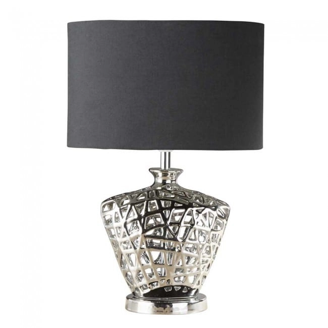 Schemerlamp Network chroom met zwart