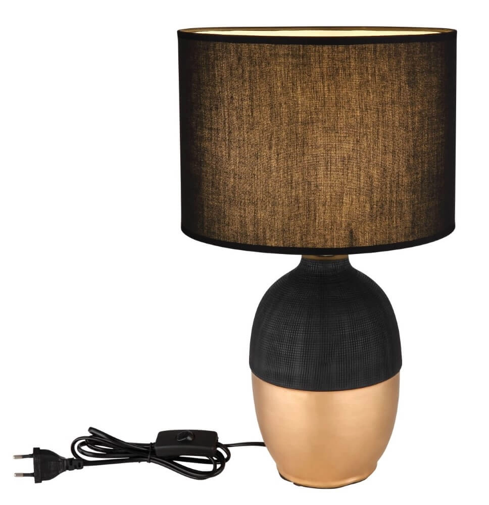 Gouden tafellamp Valentino met zwart Globo 9007371441297