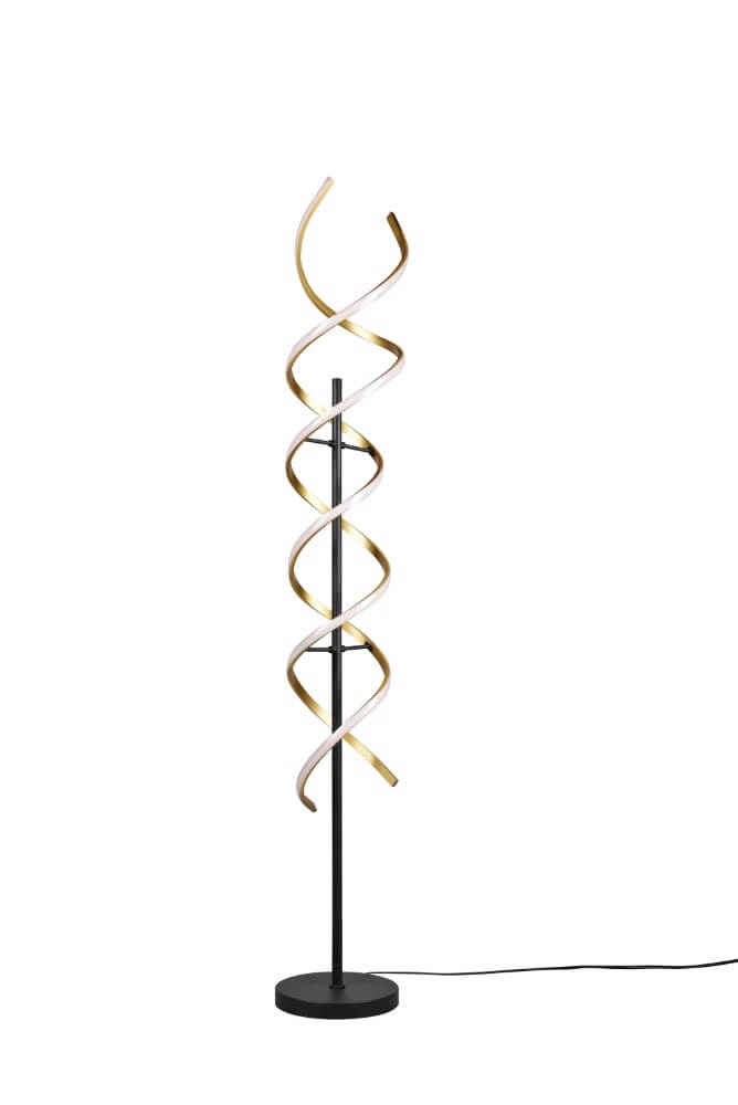 Design vloerlamp Sequence zwart met goud Trio 4017807541731