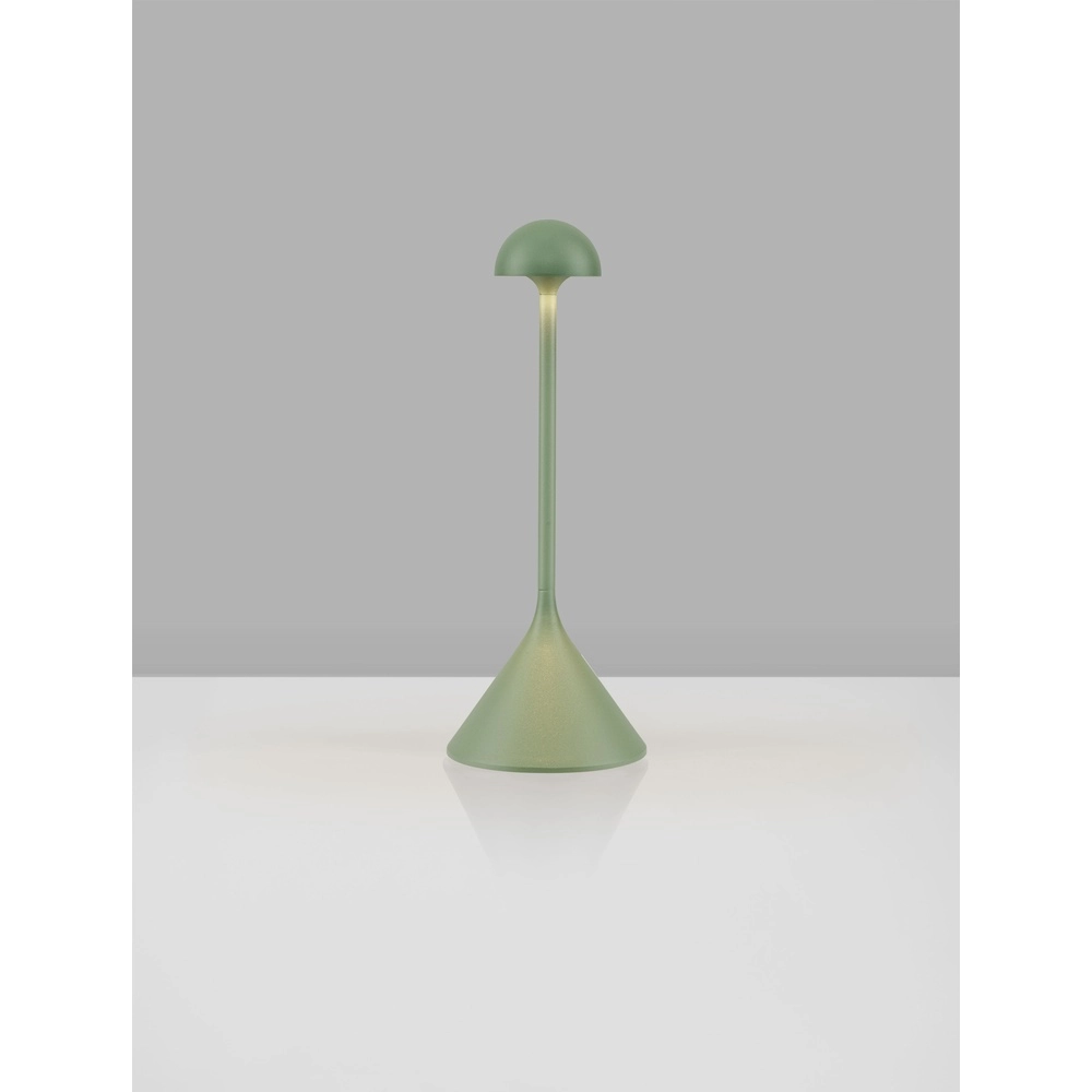 Tafellamp Dalt olijfgroen oplaadbaar met USB Lyora 5212017477057