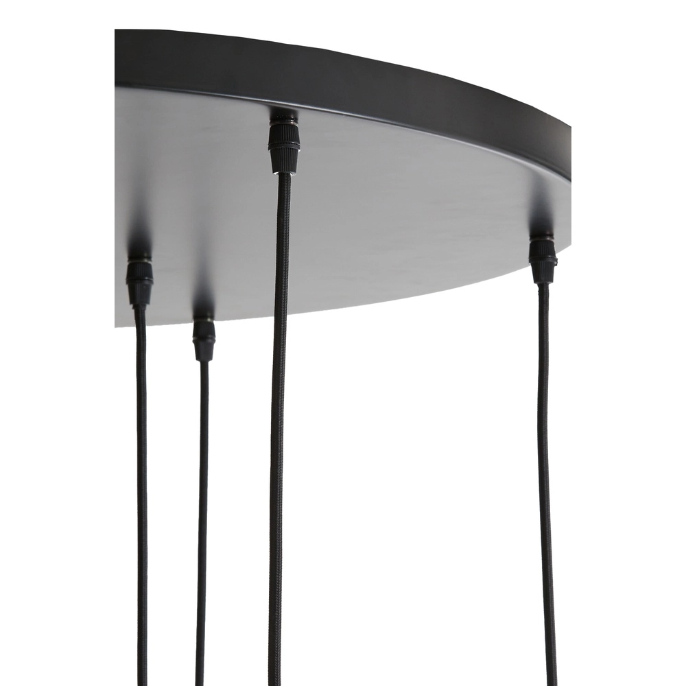 Vide hanglamp Lekar 9x E27 - messing met smoke glas Light & Living 8717807604592