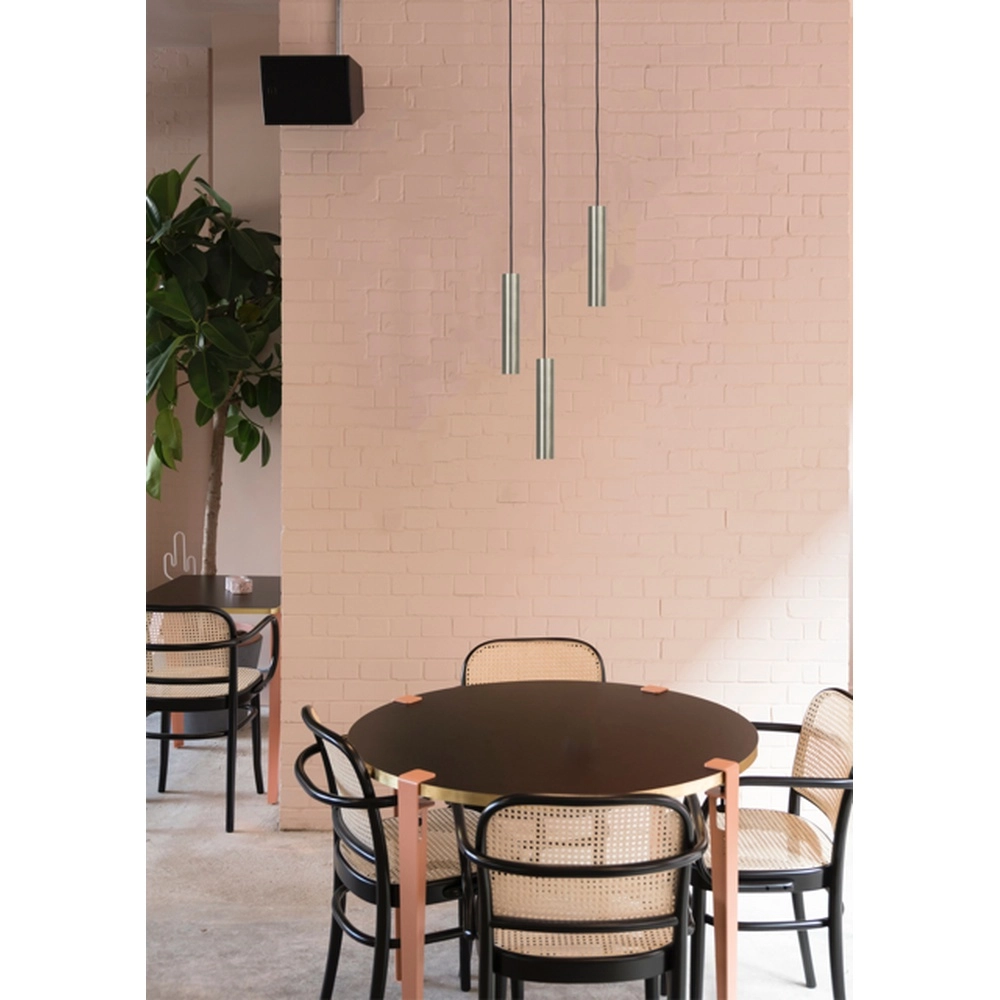 Hanglamp Run Ø35 ronde plaat - 3x GU10 - nikkel mat Masterlight 8718121215846