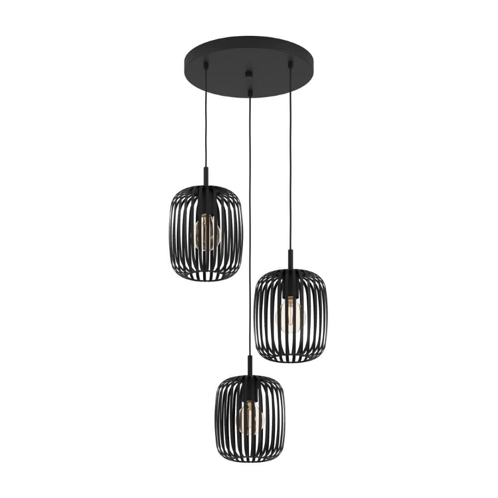 Zwarte hanglamp Romazzina 3-lichts