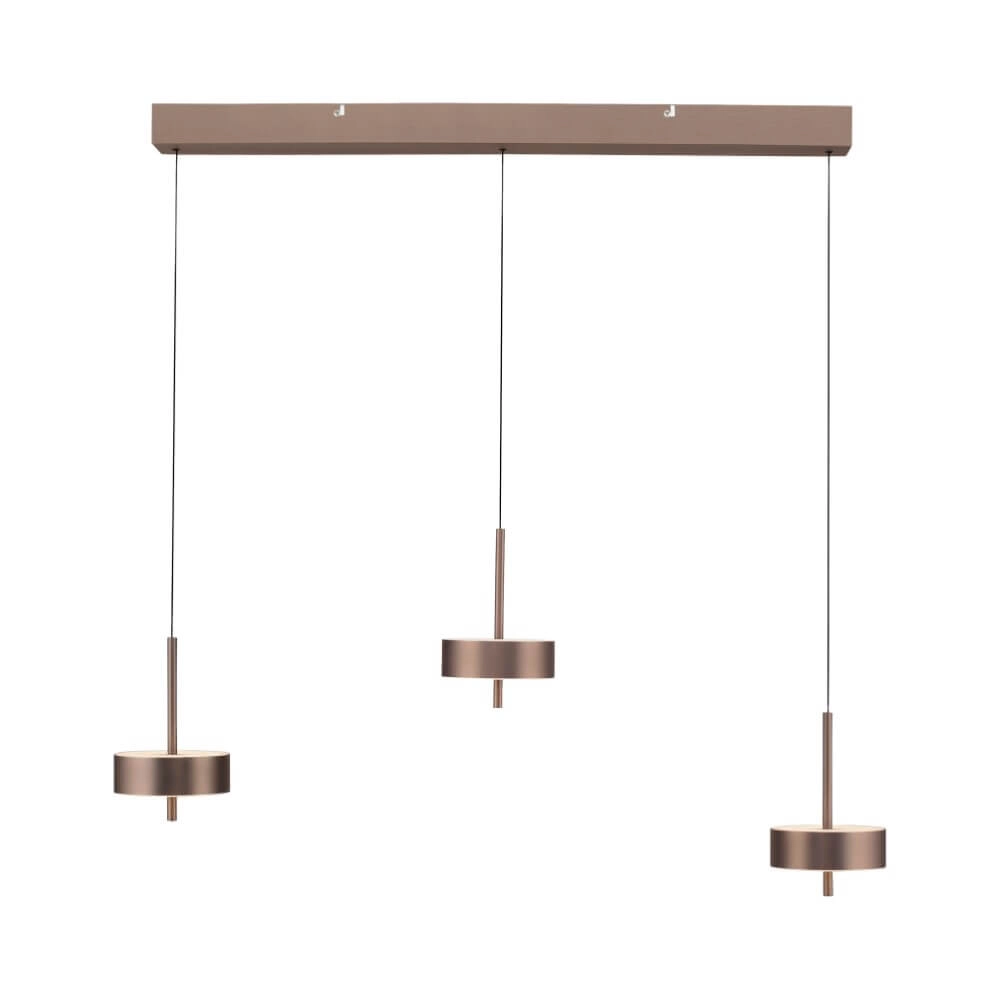 3-light pendant lamp Q-Rotate Brown Modern Paul Neuhaus 4012248383155