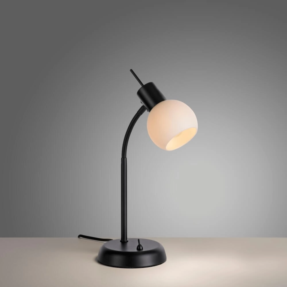 Zwarte tafellamp Loki 1-lichts Just Light 4043689000813