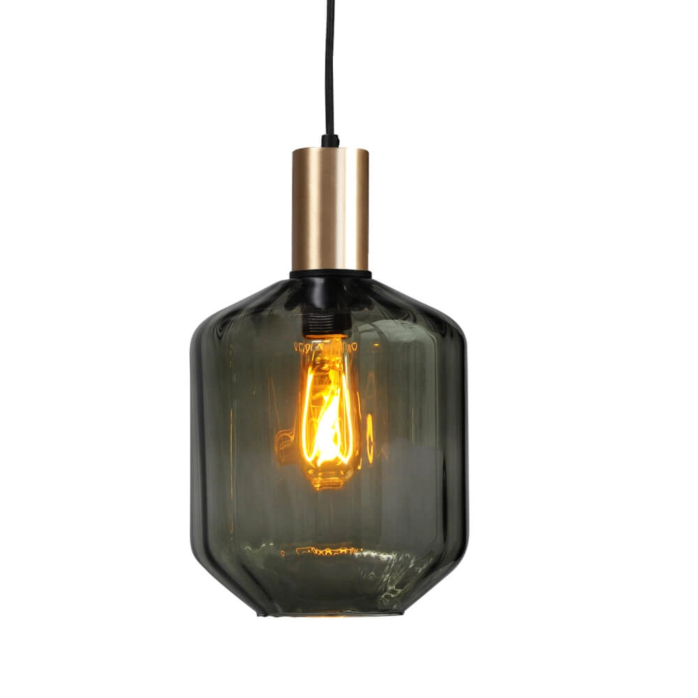 3-lichts hanglamp - goud - Porto met verschillende glazen Masterlight 8718121270111