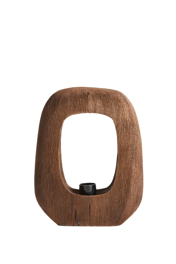 Donker houten tafellamp Kelafo 24 x 30cm Light & Living 8717807691073
