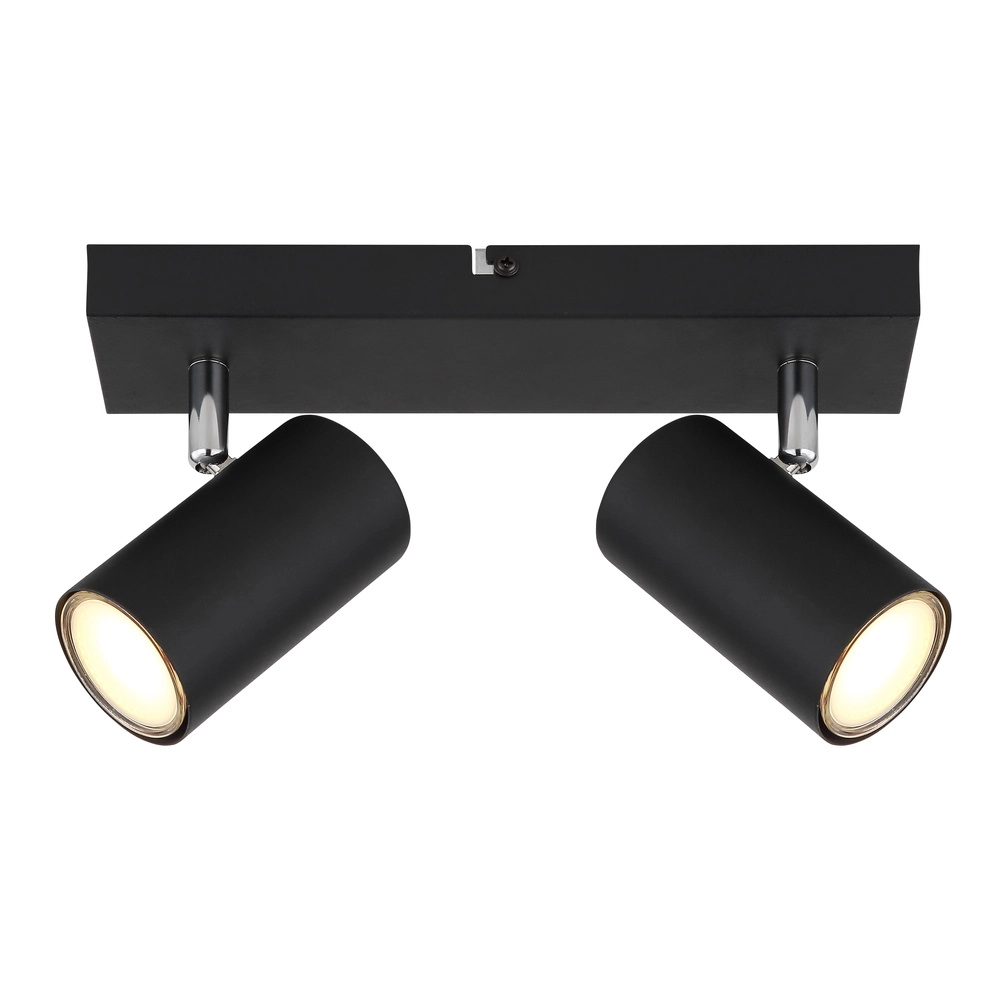 Plafondlamp 2-lichts Robby zwart Globo 9007371442515