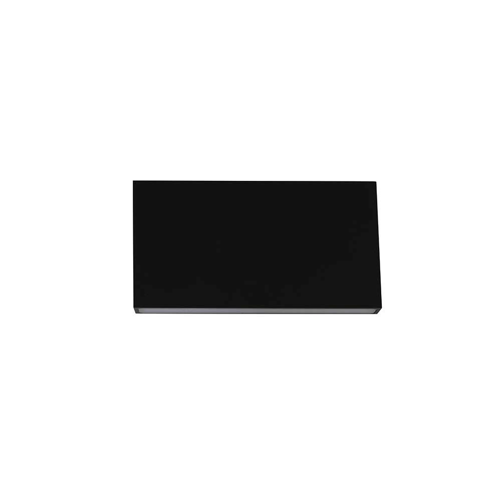 Zwarte muurspot Box 17cm - zwart