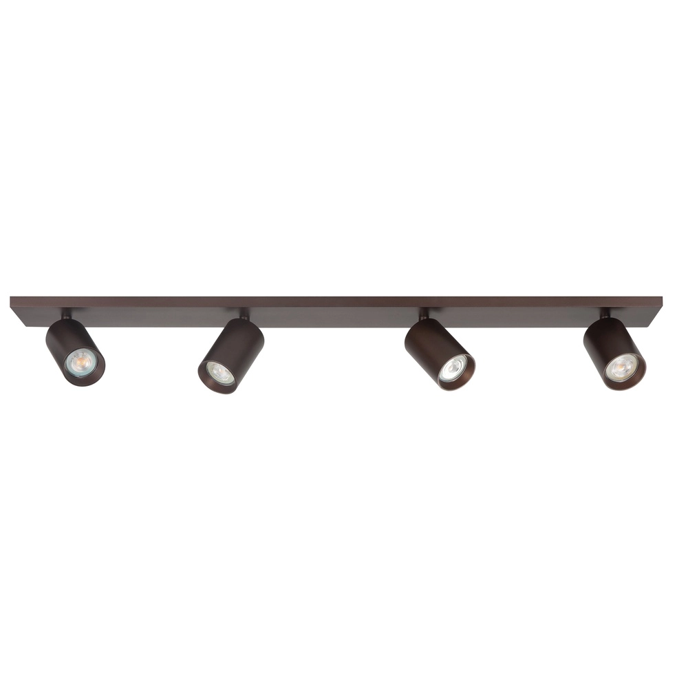 Opbouwspot Mila 4-lichts recht choco