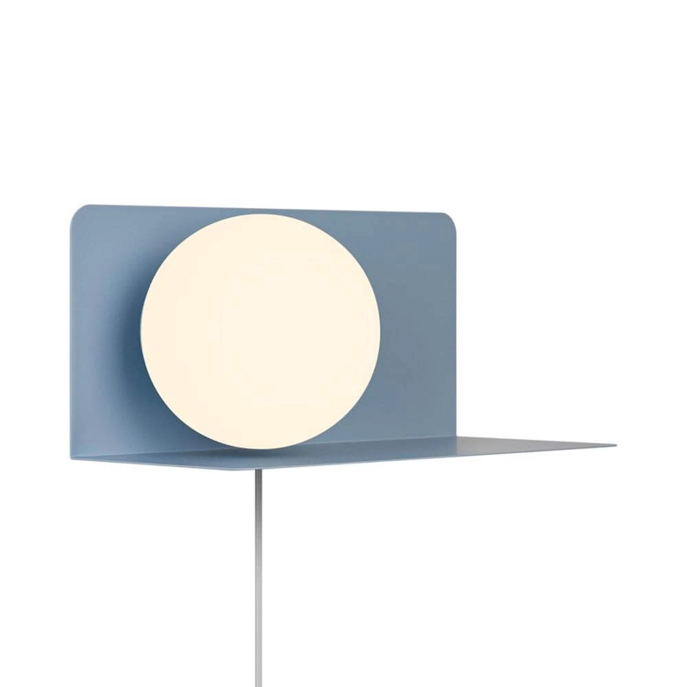 Muurlamp met bol Lilibeth blauw