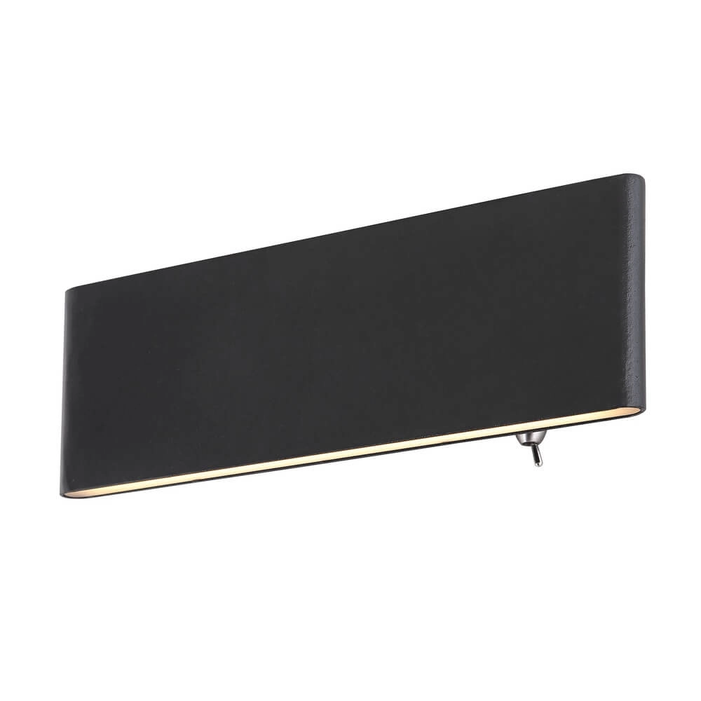 Design wandlamp Siegfried S zwart met schakelaar