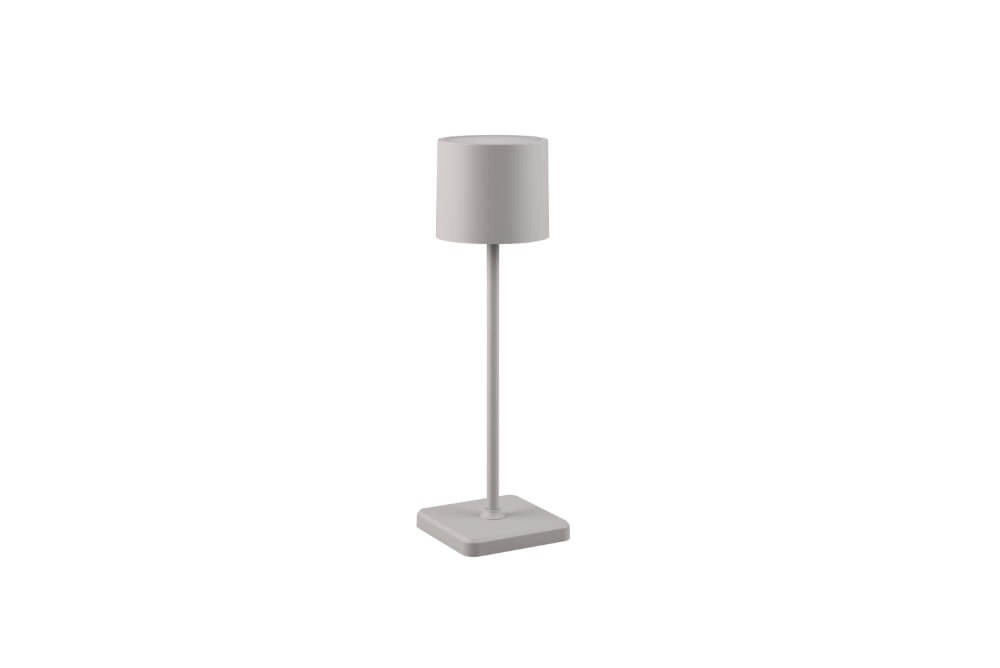 Oplaadbare tafellamp Fernandez grijs buiten Trio 4017807564341