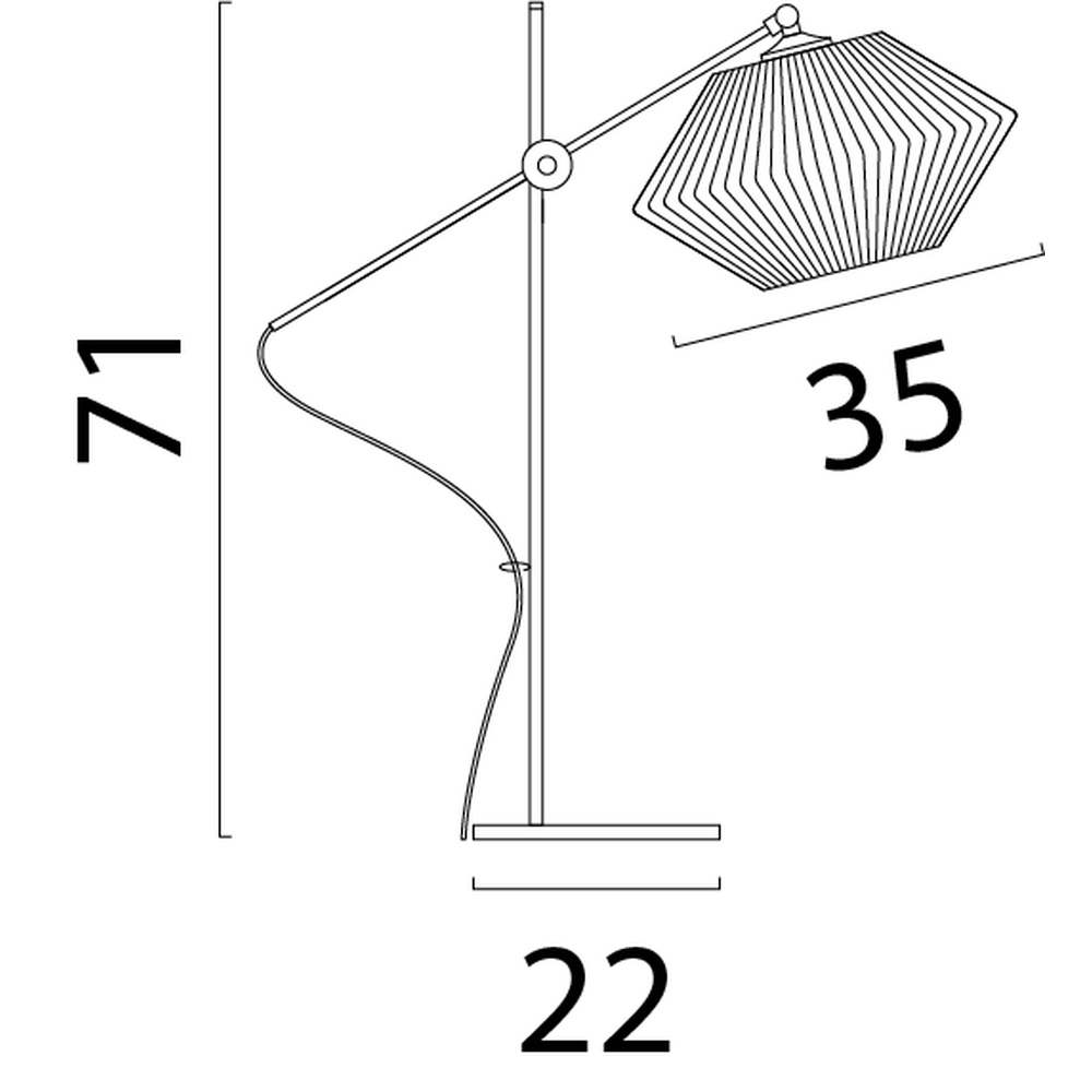 Verstelbare tafellamp Bicono met touwkap Ø 35cm Masterlight 8718121352848