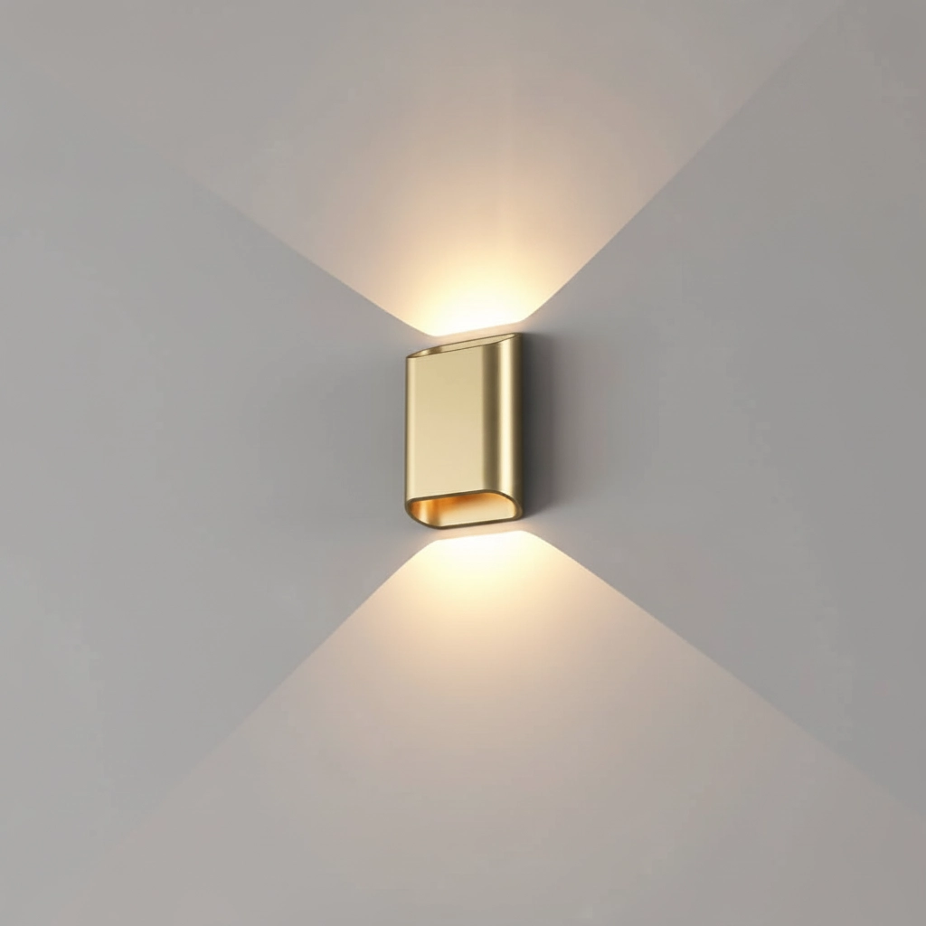 Wandlamp Diaz S Goud geborsteld
