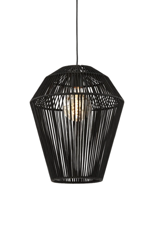 Bohemian hanglamp Deya zwart Ø 30cm