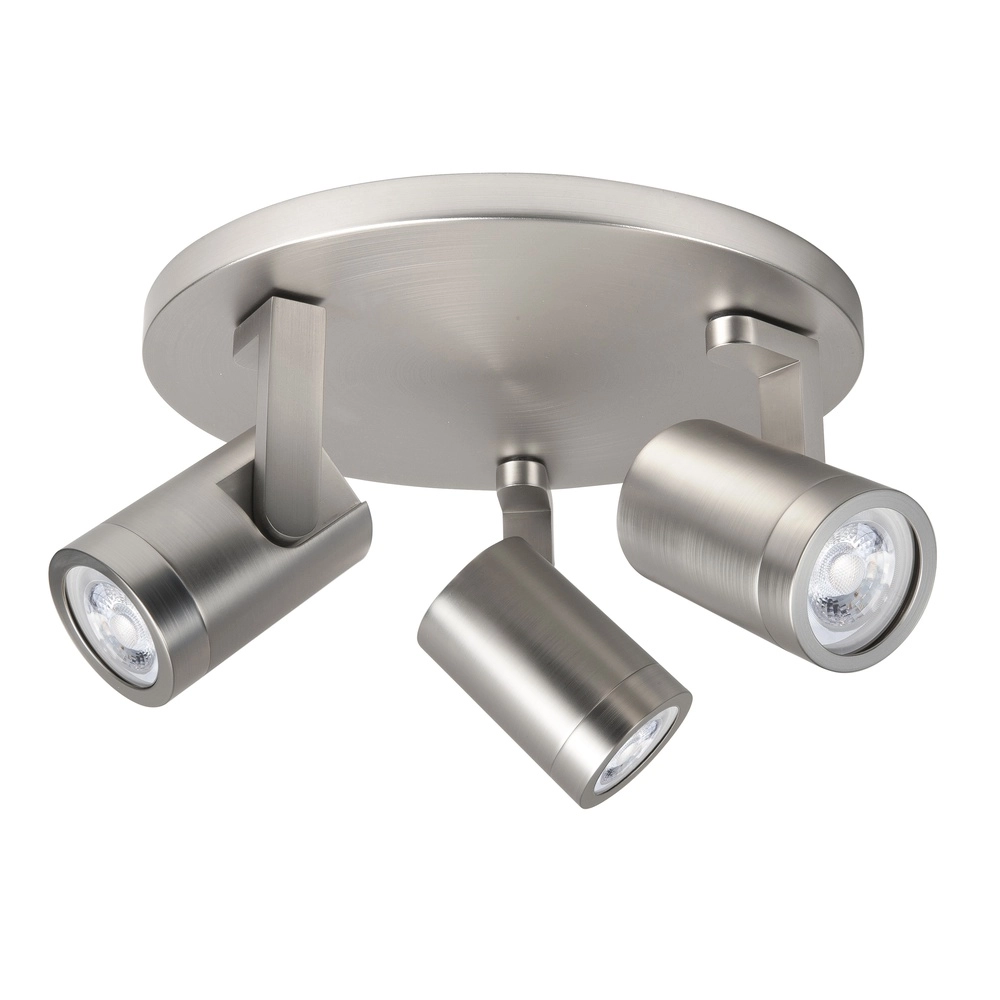 Opbouwspot Halo Spot nikkel 3-lichts rond