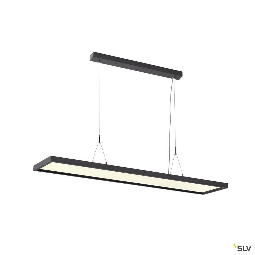 Led kantoor hanglamp Worklight Dali 57w - 4000K - 120cm zwart SLV 4024163254595