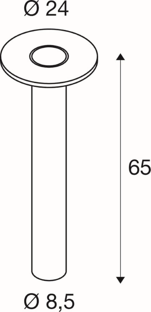 Led staande lamp I-Ring 65cm - antraciet SLV 4024163275163