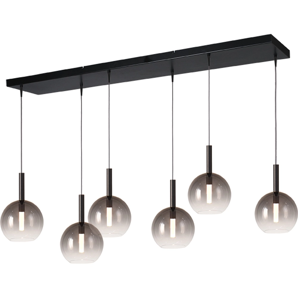 6L hanglamp Ø17cm Lido Ball met smoke-fading glas