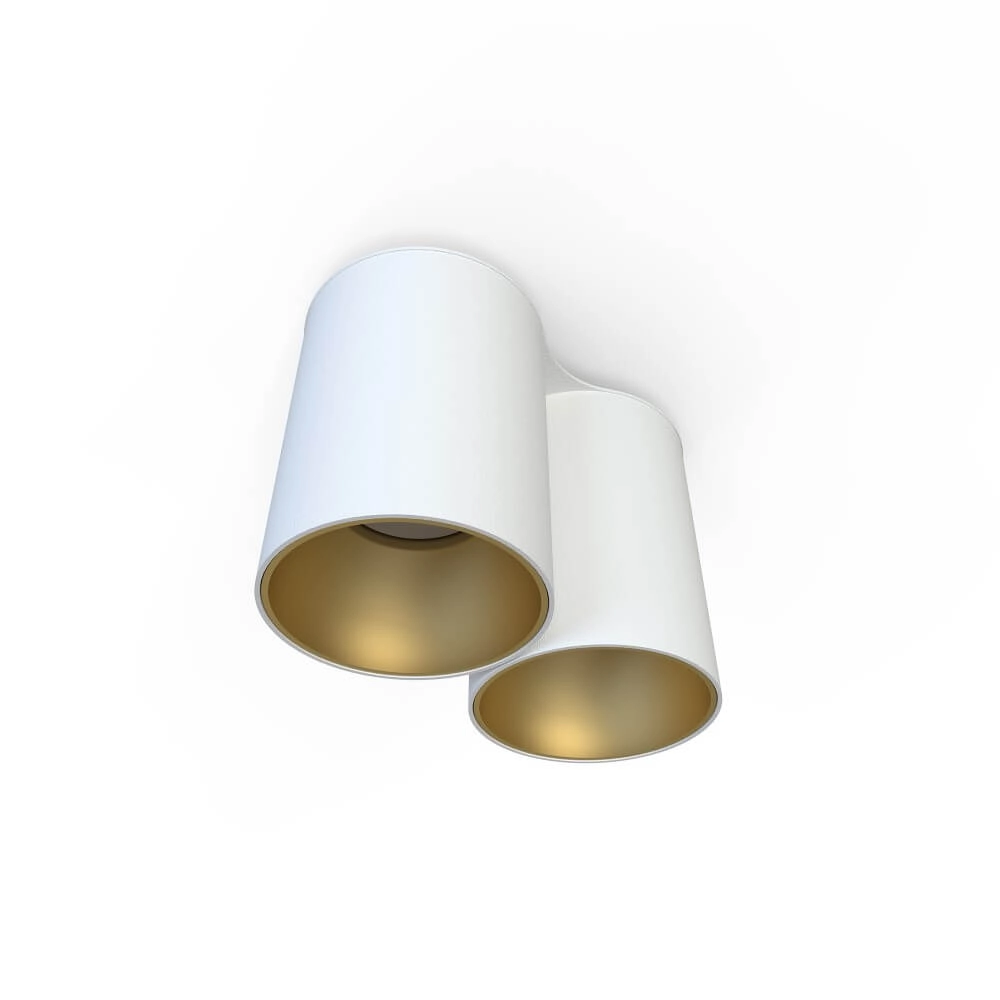 Witte opbouwspot Eye Tone 2-lichts