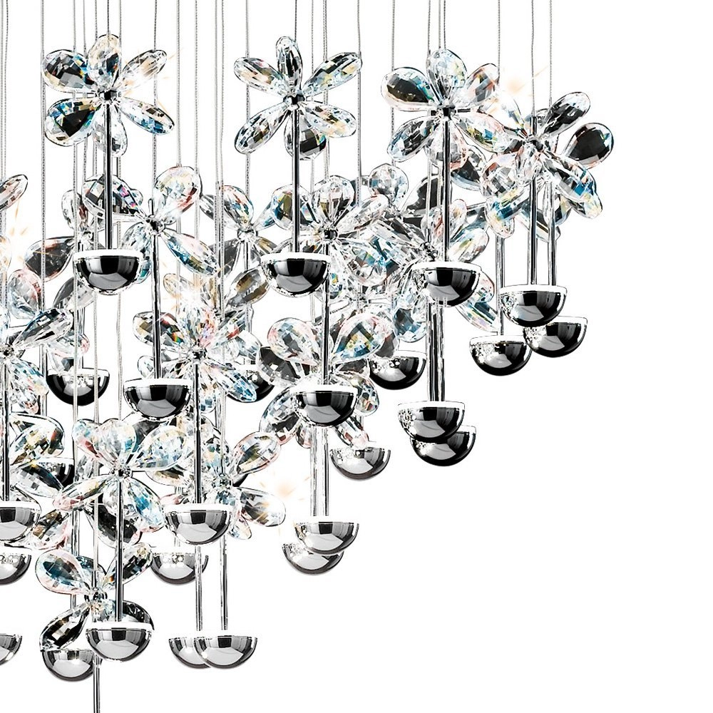Design hanglamp Pianopoli 43-lichts 78cm grijs Stars of Light 9002759936617