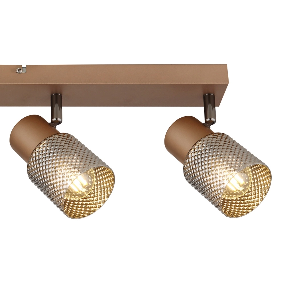 Plafondlamp Satella 4-lichts koffie bruin Globo 9007371465576