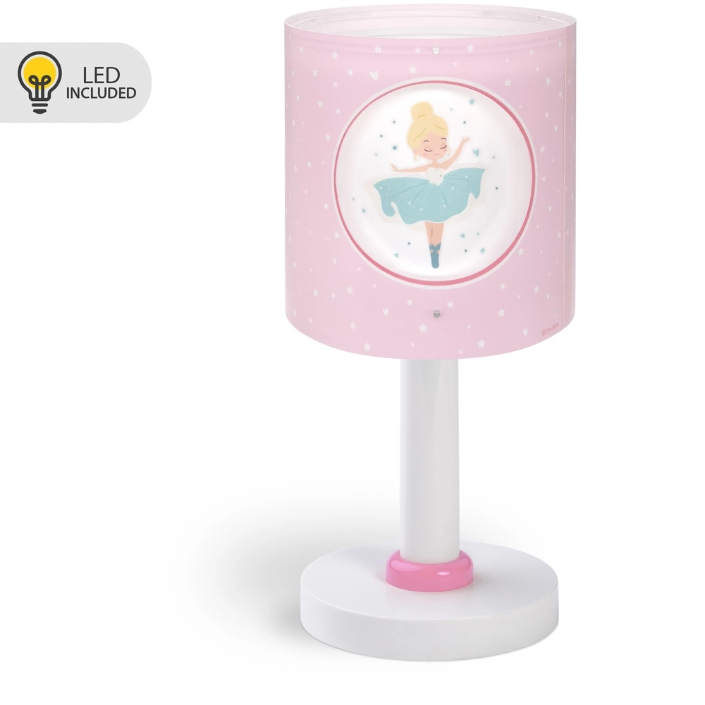 Tafellampje Princess Dance roze glow in the dark