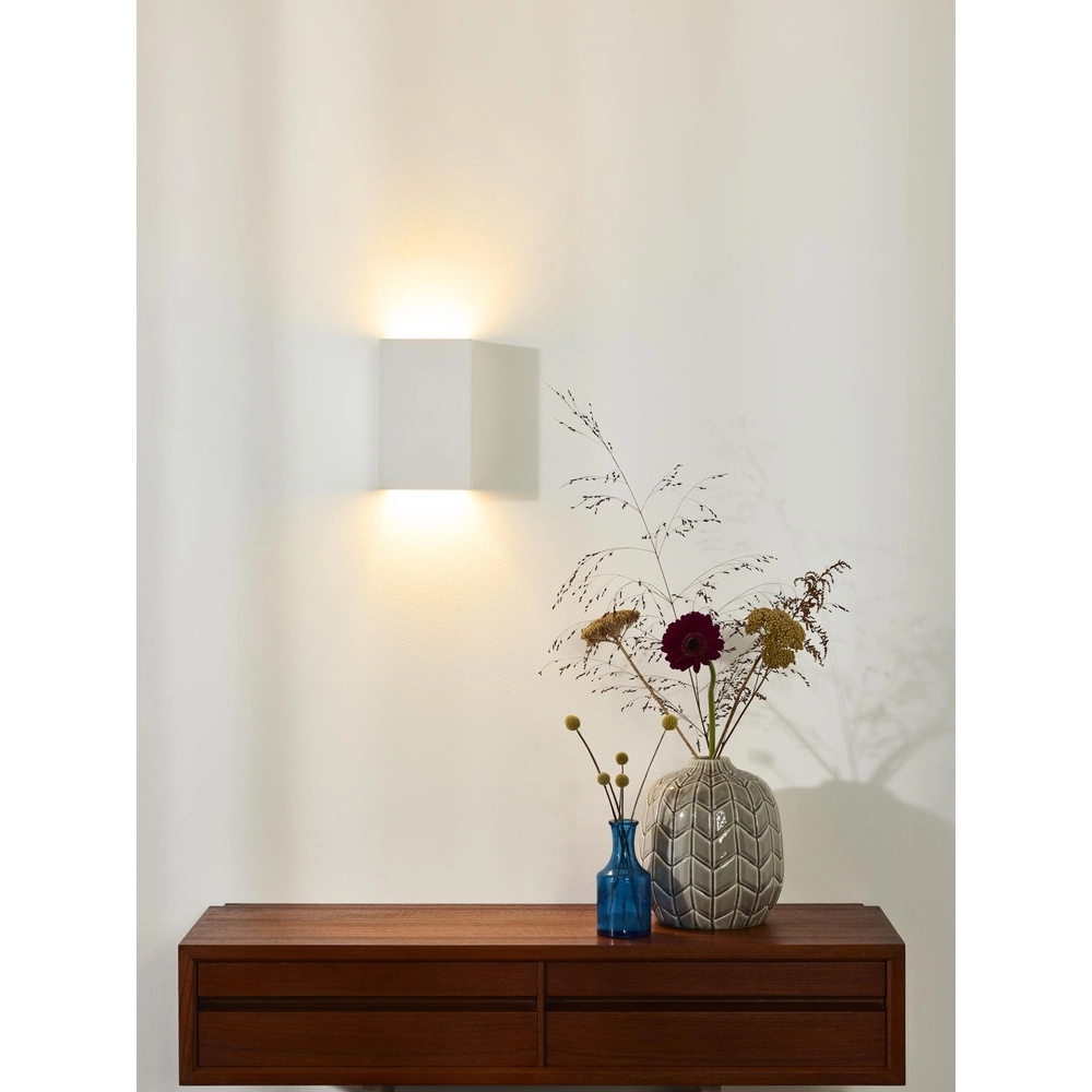 Wandlamp Gipsy rechthoek wit Lucide 5411212351500