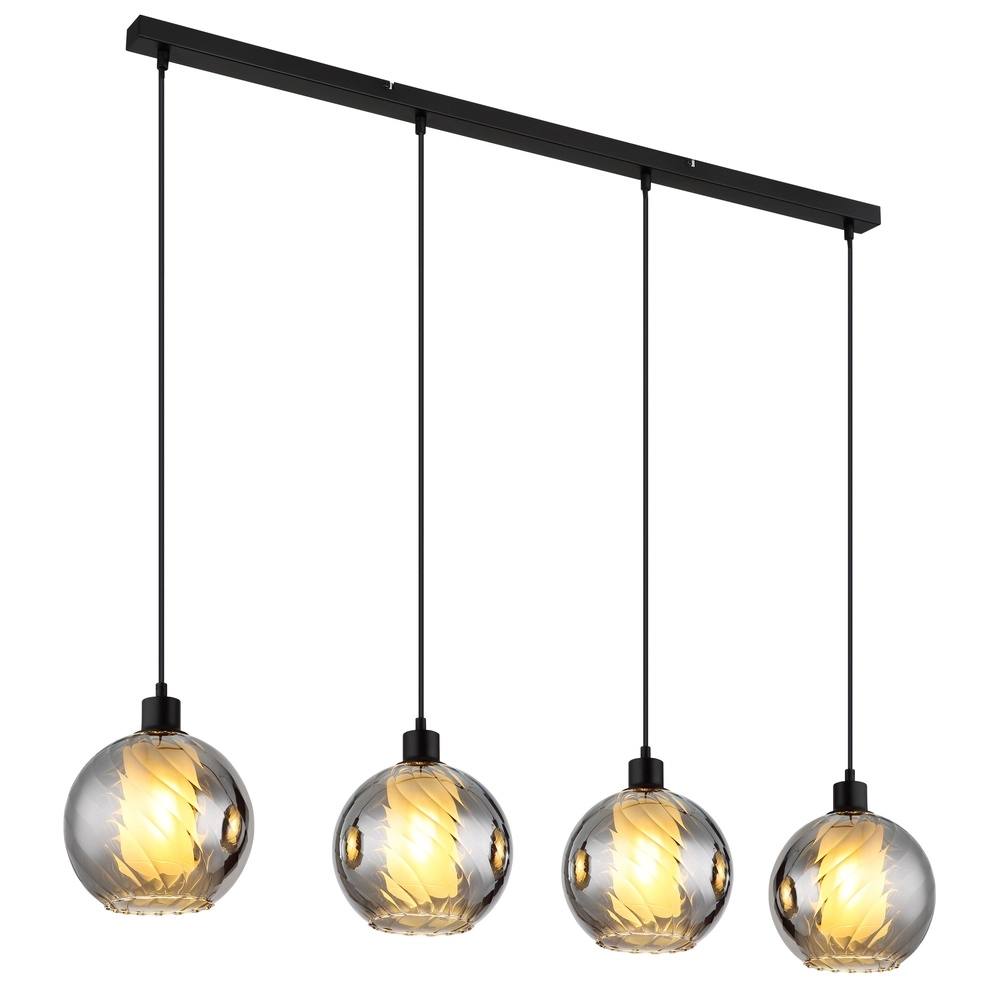 Design hanglamp Ulf 4-lichts zwart