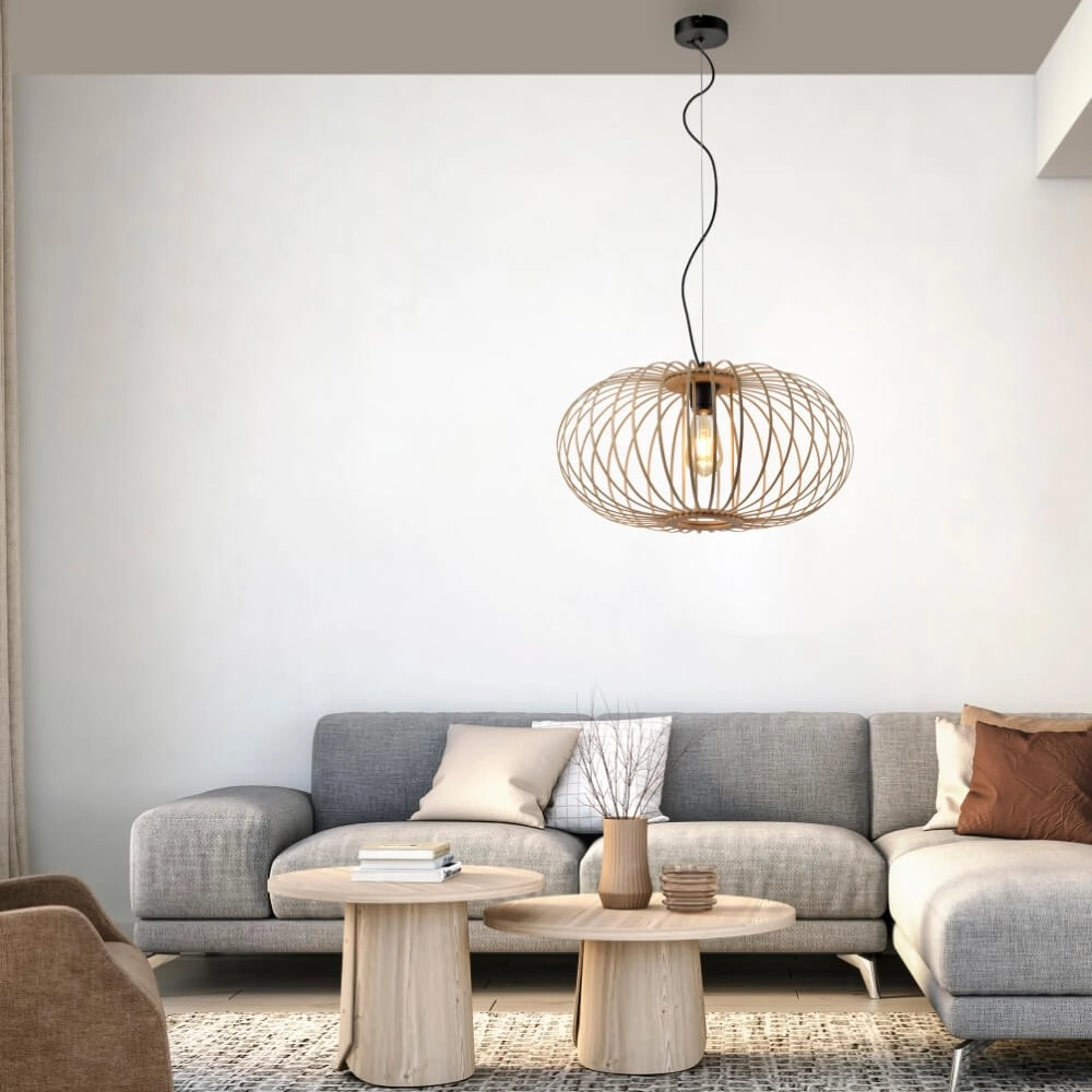 Houten hanglamp Racoon Ø 50cm Just Light 4043689986810