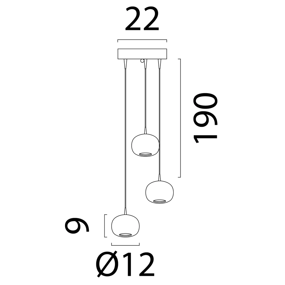 Design hanglamp Alta 3-lichts cacao Masterlight 8718121438160